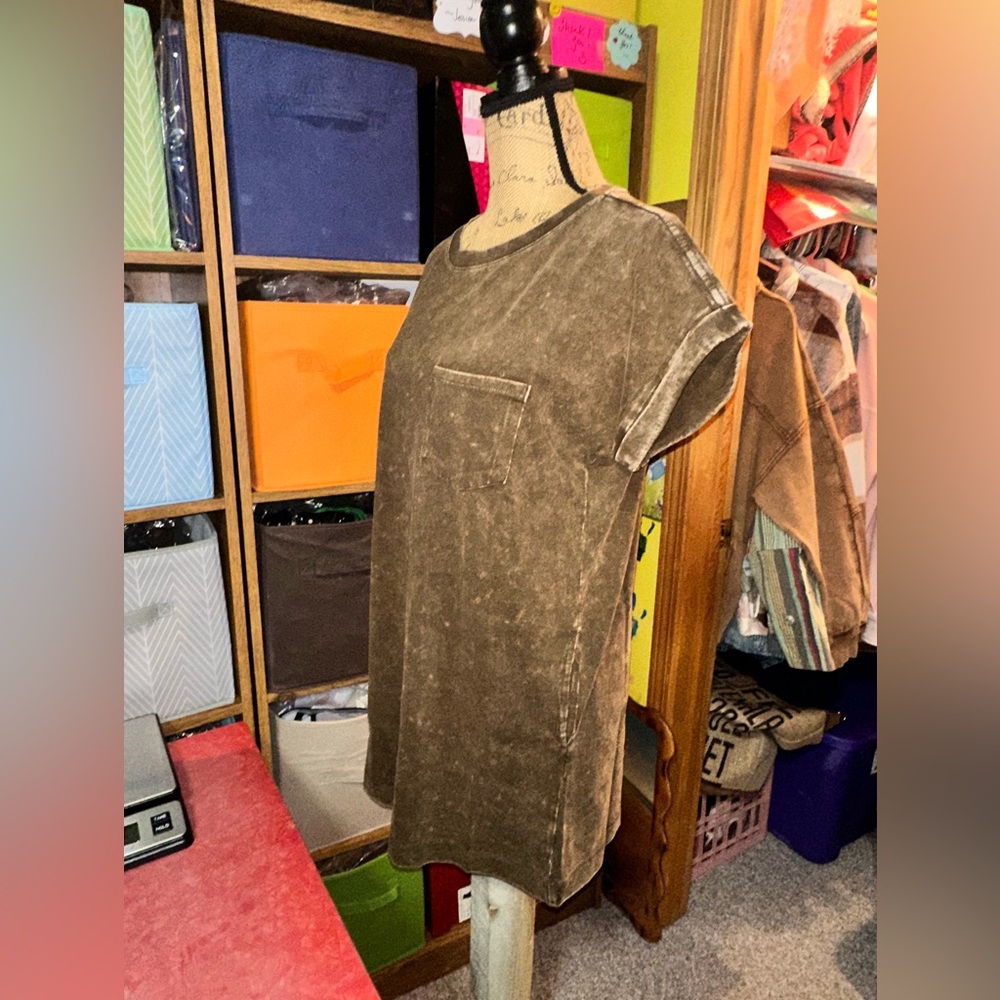 🤎Zenana Outfitters Brown Cotton Dress with pockets - Picture 5 of 13
